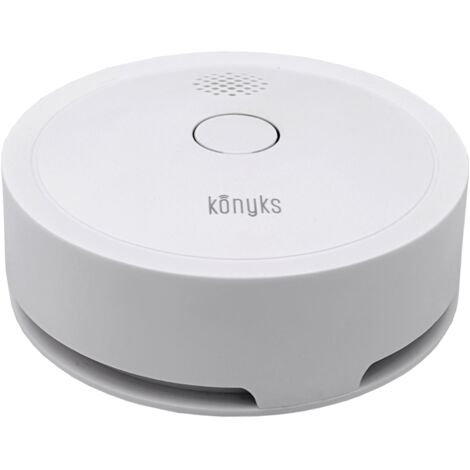 Konyks Firesafe 2 - Détecteur de fumée connecté Wi-FI,  Alerte sur Smartphone, 5 Ans d'autonomie, Scénarios, Pas de Hub nécessaire