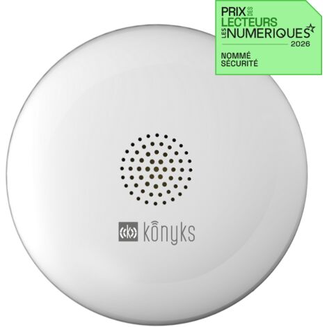 Konyks Osafe - Détecteur de Fuite d'eau et d'Inondation Connecté WiFi 2.4 GHz, Bluetooth, Compatible Tuya Smart et Smartlife, 69x27,6 mm, IP67