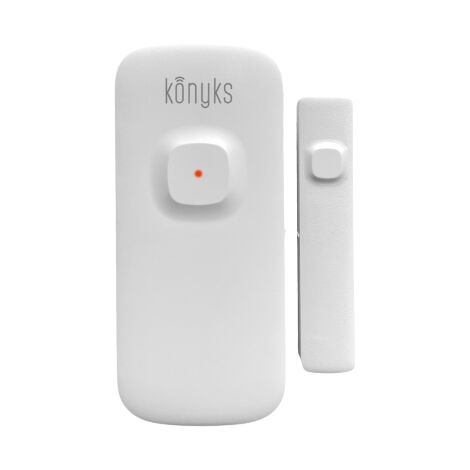 Konyks Senso Charge 2 - Lot de 2 Détecteurs d'ouverture Wi-FI avec  Batterie rechargeable,  autonomie jusqu'a 1 an, Notifications sur Smartphone, automatisations faciles, Compatible Alexa & Google Hom
