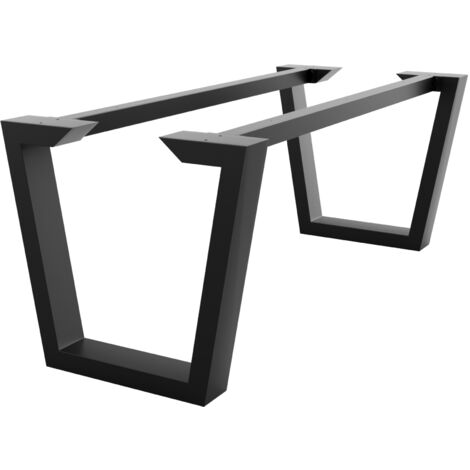 MetaloPro Atria Epox Extreme structure de table – Pieds en V en acier, revêtement par poudre, design industriel moderne 200x80x72 cm