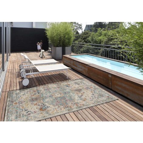 ATTICGO Tapis d'extérieur vintage LUNA 57 Multicolore 80x150 cm (1/4)