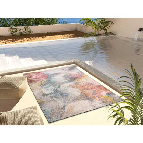 ATTICGO Tapis d'extérieur abstrait SAMARA 75 Multicolore 200x290 cm (1/4)