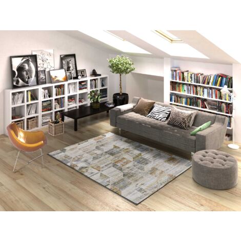 ATTICGO Tapis vintage à poils courts KILIS 45 Multicolore 77x150 cm (1/4)