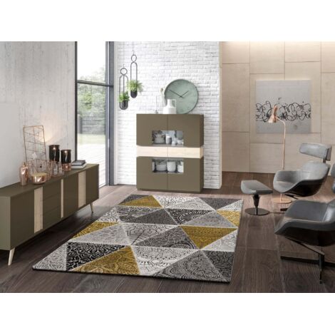 ATTICGO Tapis géométrique AMY 26 Gris 120x170 cm (1/4)