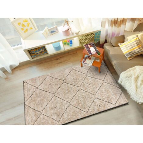 ATTICGO Tapis ethnique ENYA 75 Beige 80x150 cm (1/5)