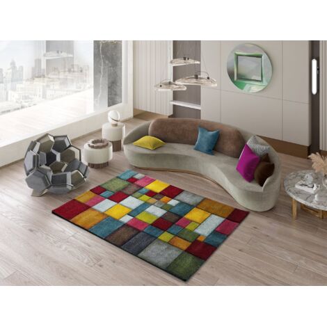 ATTICGO Tapis géométrique HARLEQUIN 06 Multicolore 120x170 cm (1/4)