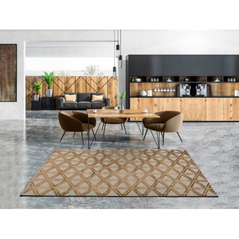 ATTICGO Tapis géométrique LANA 15 Cuivre 160x230 cm (1/4)