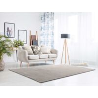 ATTICGO Tapis uni lavable toucher doux LOFT Pierre 160x230 cm