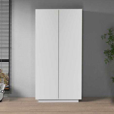 WHOUS Armadio multiuso Easy a 2 ante bianco opaco 79,20x38x166 cm