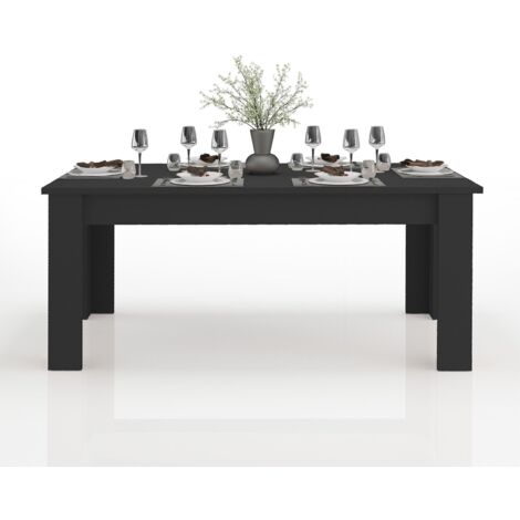 WHOUS Tavolo Allungabile JESI per Sala da Pranzo e Soggiorno, Estensibile da 140 a 190 cm, Tavolo Cucina per 6-8 Persone, Antracite Opaco