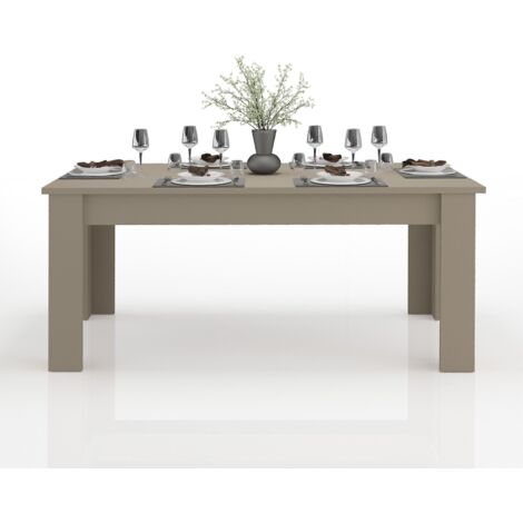 WHOUS Tavolo Allungabile JESI per Sala da Pranzo e Soggiorno, Estensibile da 140 a 190 cm, Tavolo Cucina per 6-8 Persone, Tortora