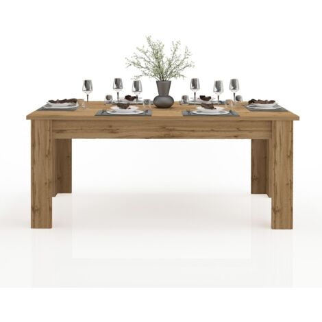 WHOUS Tavolo Allungabile JESI per Sala da Pranzo e Soggiorno, Estensibile da 140 a 190 cm, Tavolo Cucina per 6-8 Persone, Rovere