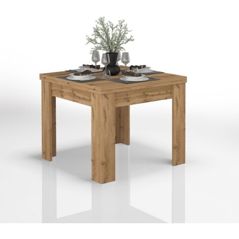 WHOUS Tavolo Allungabile JESI per Sala da Pranzo e Soggiorno, Estensibile da 90 a 180 cm, Tavolo Cucina per 4-8 Persone, Rovere