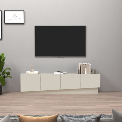WHOUS Mobile porta TV Vela con 4 ante colore cashmere 180x35x45,4 cm
