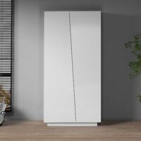 WHOUS Armadio multiuso Easy a 2 ante bianco opaco 79,20x38x166 cm