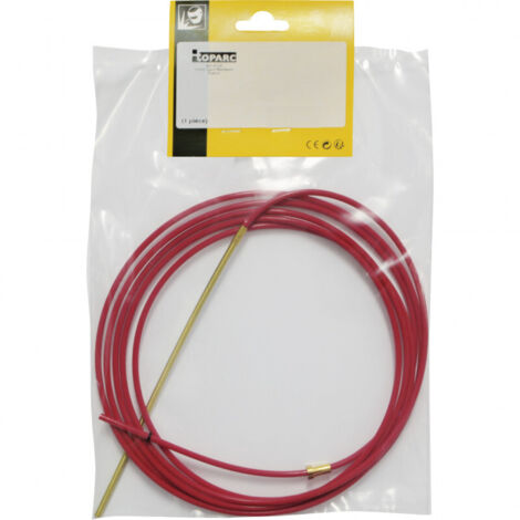 Gaine Teflon GYS en fil d'aluminium rouge, diamètre 0,6 à 1,6 mm, épaisseur 1,0 / 1,2 mm, longueur 3 m
