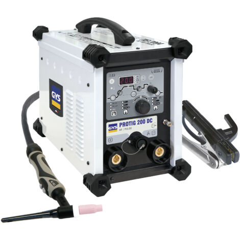 GYS – Poste à souder TIG 200A – Courant 5-200A – Tension 230V – Modes Pulsé et Standard – Accessoires inclus pour soudures précises