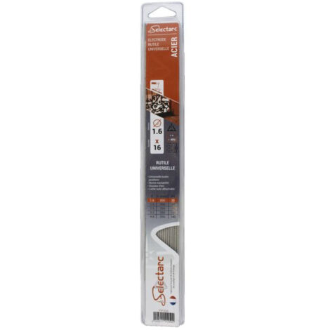 Electrode Rutile Acier 1,6x300mm 16 pièces Selectarc