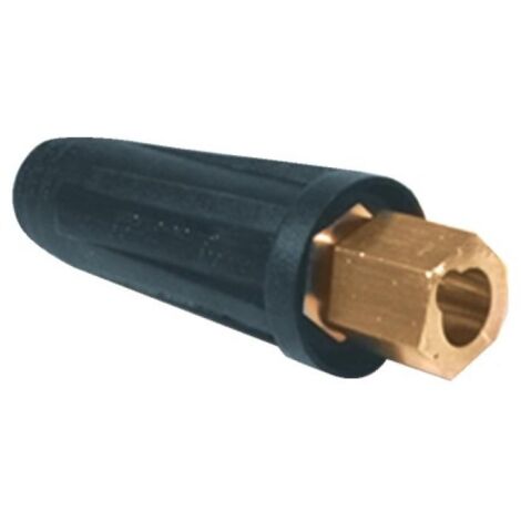 Connecteur femelle pour poste à souder à l'arc, section 25 à 50 mm², haute résistance et compatibilité optimale