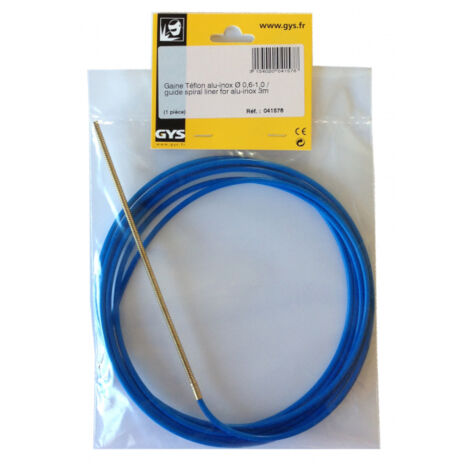 GYS – Gaine téflon pour fil aluminium – Ø 0,6/0,8 mm – Longueur 3 m – Soudure précise et propre – Couleur bleue (1/3)
