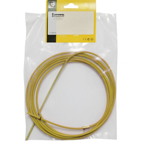 Gaine Teflon GYS pour fil en aluminium Ø 0,6 à 1,6 mm, Jaune, 4 mètres
