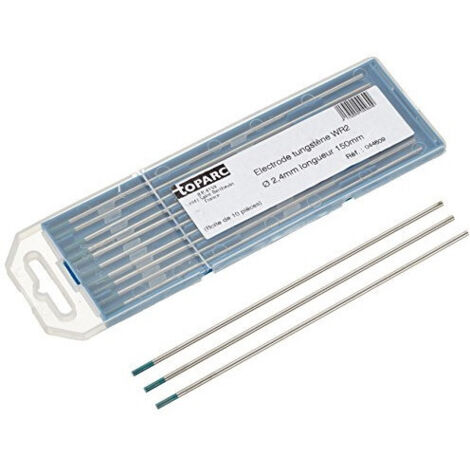 electrodes tungsten wr2 2,4 mm pour epaisseur 3 a 4 mm boite de 10 pieces