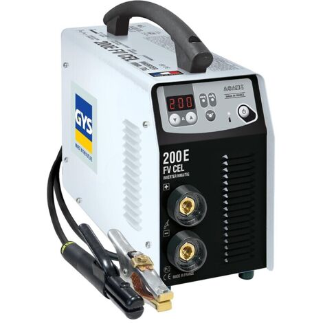 GYS – Poste à souder MMA 200 A – Soudage électrodes 1,6 à 5 mm – Hot Start et Arc Force réglables – 230 V monophasé