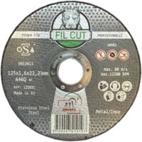DISQUE A TRONCONNER EXTRA FIN METAL/INOX 125X1,6X22 FIL CUT