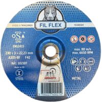 DISQUE A TRONCONNER METAL/INOX 230X3X22 BOMBÉ FIL FLEX