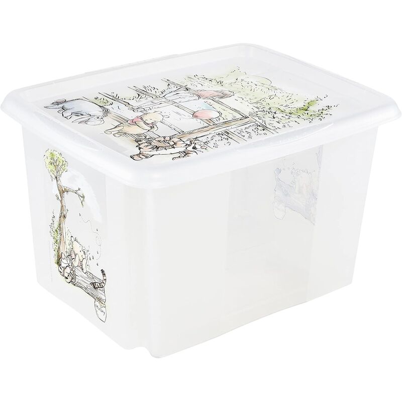 Caja plegable de plástico 38,5 x 25,5 x 20 cm, 16 litros. Contenedor, cesto  robusto para almacenamiento de documentos, juguetes
