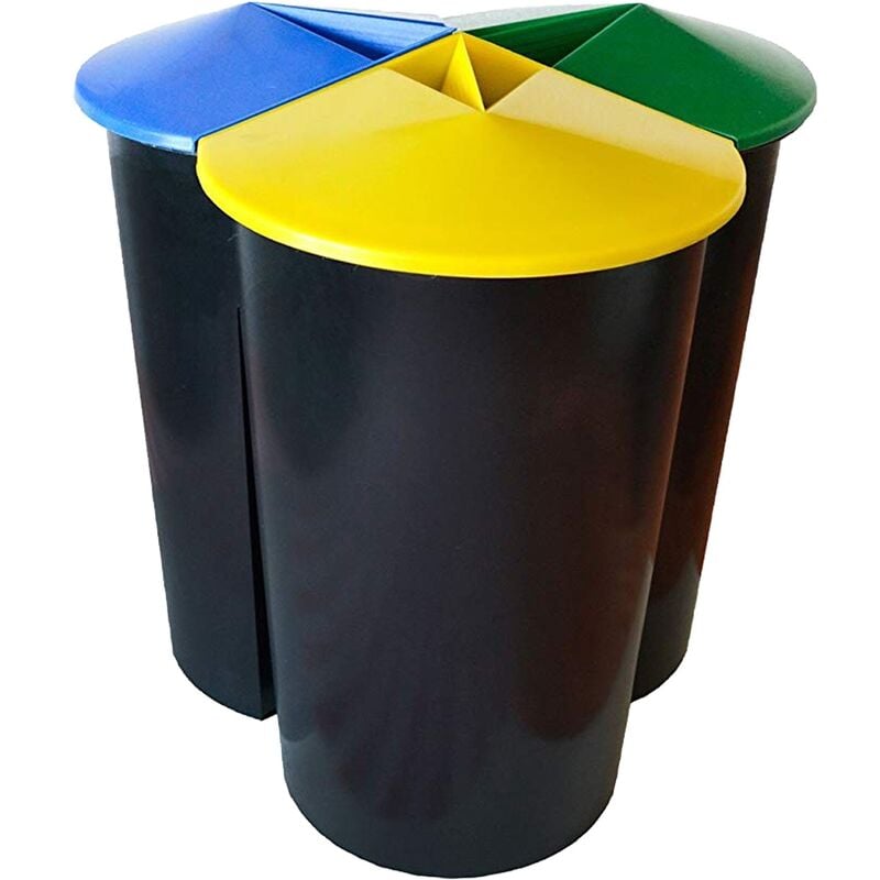 Las mejores ofertas en Contenedores de reciclaje de basura doméstica Negro