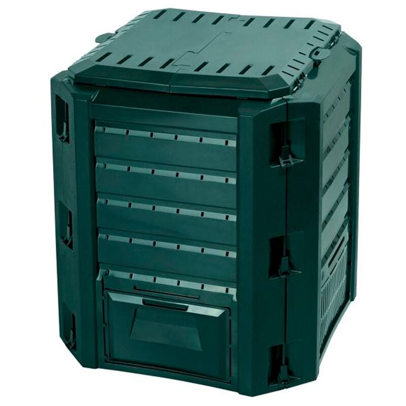 Prosperplast Compogreen Composting box 380 de en color verde 826 alto x 719 ancho profundo cms 380l