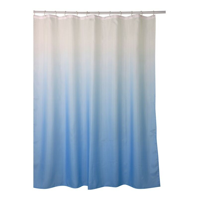 Cortina De Baño msv sugar poliester en color azul 180 x 200 cm