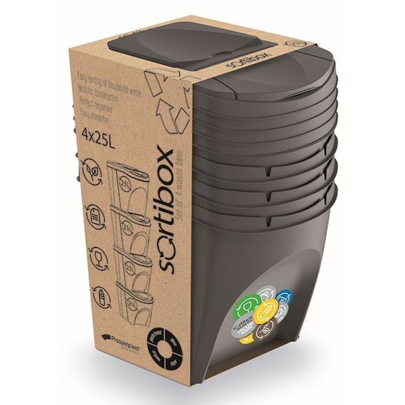Keden SORTI BOX Juego de Cubos de Reciclaje Apilables (3, 20L) : :  Hogar y cocina