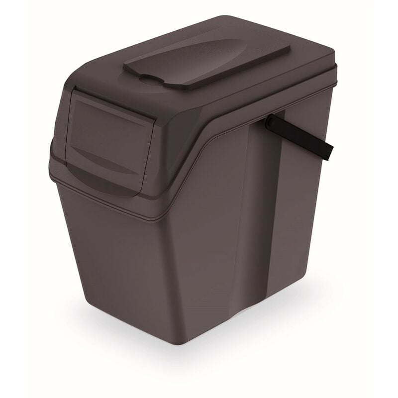 Prosperplast Cubo De reciclaje 25l sortibox plastico con tapa en color antracita 402 largo x 24 377