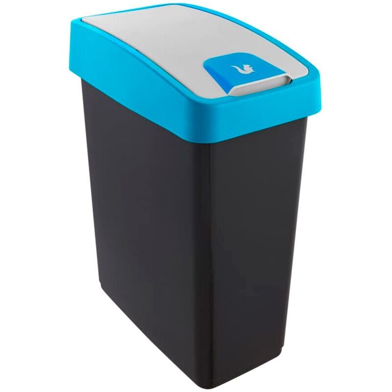 Cubo de la Basura Premium con Tapa Abatible, Tacto suave, 25 l, Magne, Azul