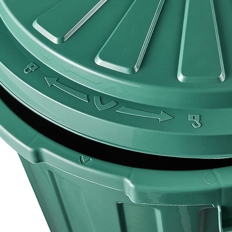 Cubo de basura ECO / papelera polivalente con tapa cerrable, Grande, Plástico  resistente (PP), 23 l, Mats, Verde