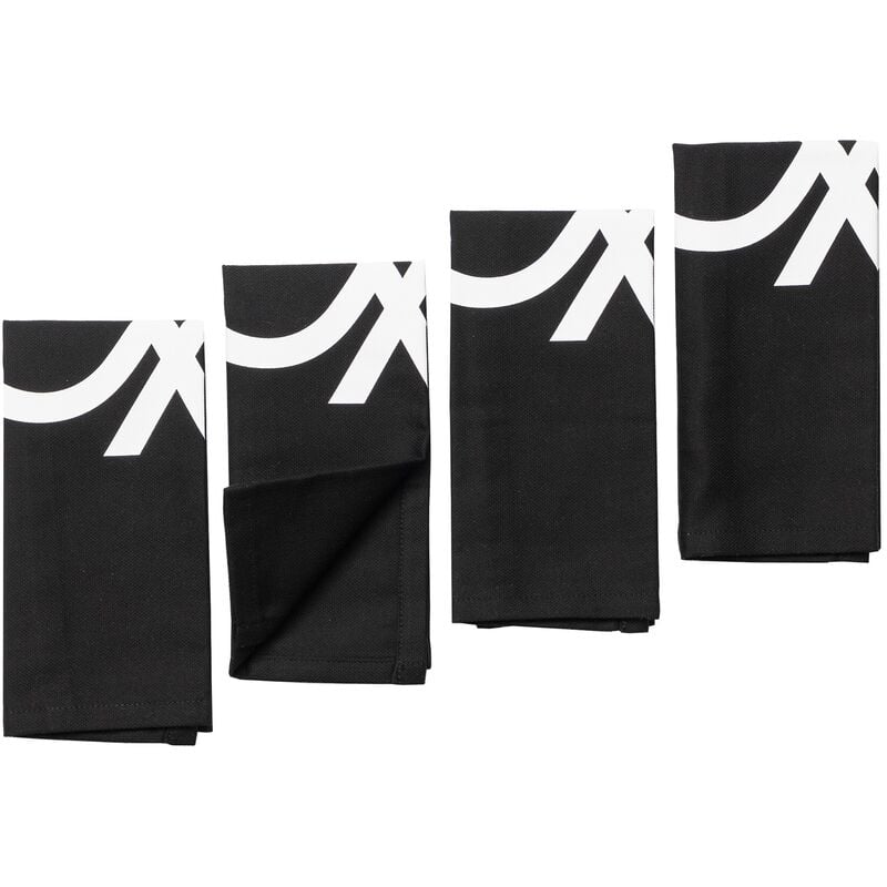 SET 4PC MANTEL INDIVIDUAL 45X30CM POLIPROPILENO BLACK & WHITE