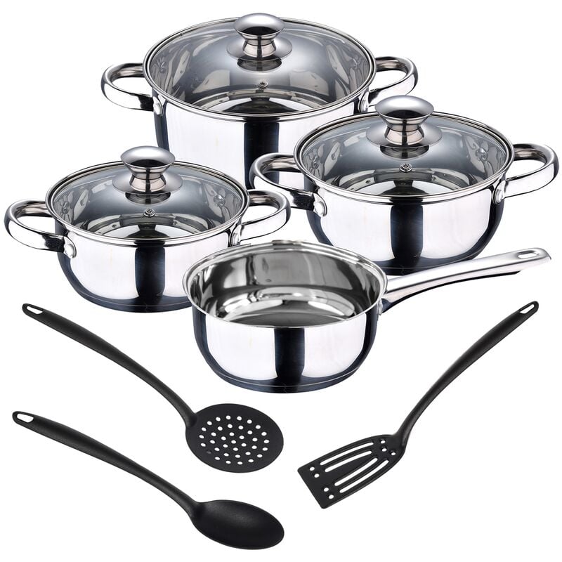 San Ignacio Batería de cocina 7 piezas en acero inoxidable set 3pcs utensilios nylon pk3372 7pcs 3