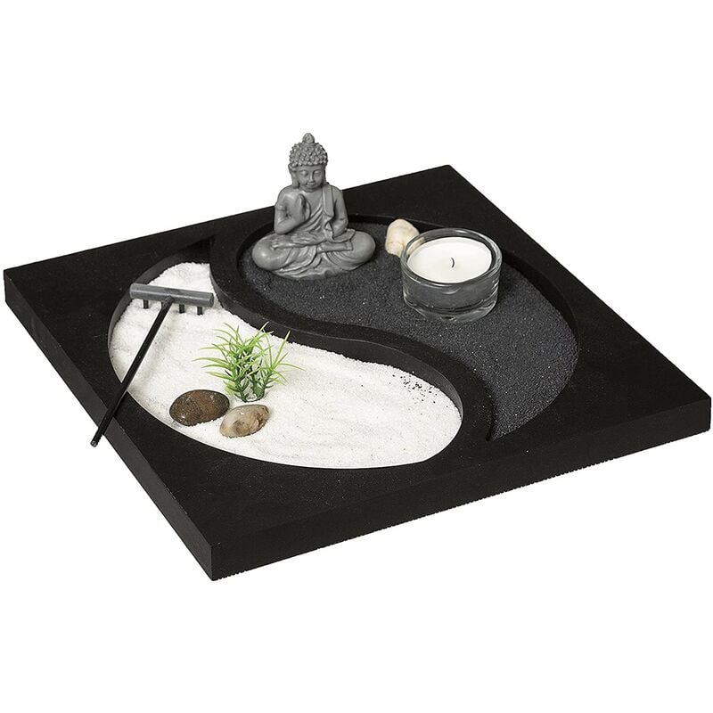 Zen Yin Yang tal como en la imagen el set incluye piedras 1 porta velas