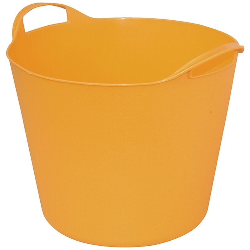 Cesta múltiples usos de plástico flexible 45,5x38,5 cm - Naranja