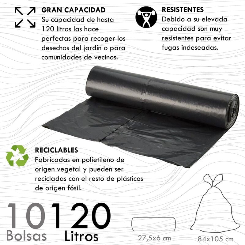 Bolsa de basura reciclaje color negro 85x105 para comunidades
