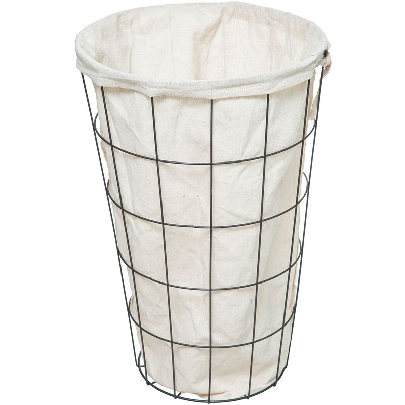 Cesta De Laundry Grande Redonda Plegable - Impermeable, De Lona De Algodón, Ideal Para Ropa Sucia, Juguetes O Almacenamiento