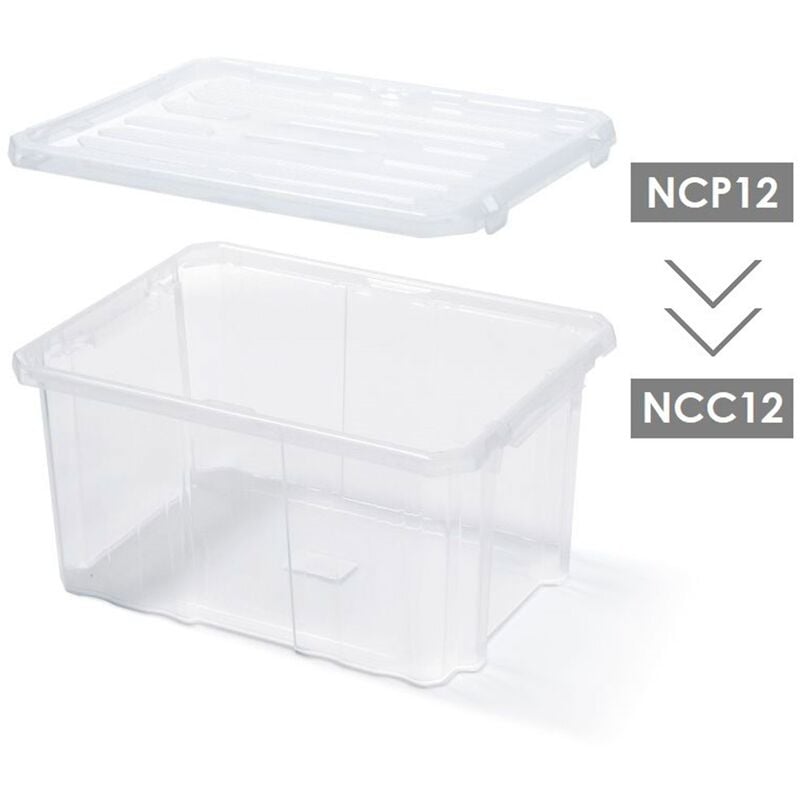 Caja de almacenaje CARGOBOX 6L., dimensiones (mm) 300x200x165, color Transparente