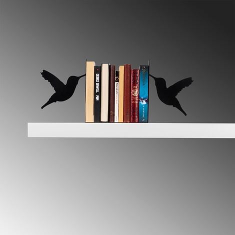 Apoya libros METAL con estilo de aves