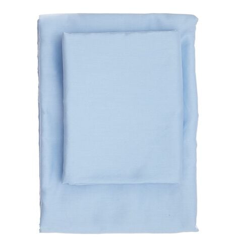 Sábana Bajera Ajustable Naturals Azul Cama de 90 (90 x 190 cm