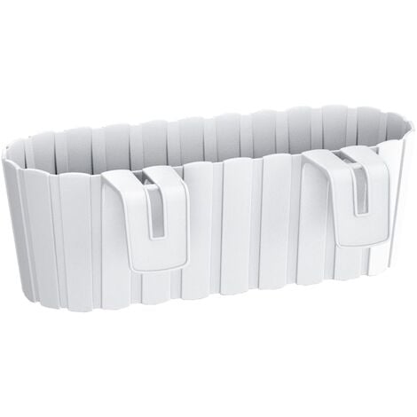 Jardinera para balcón BOARDEE HOOK 4,9L., dimensiones 38,3x21,2x13 cm, color Blanco