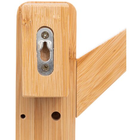 Percha de bambú bidireccional 6 cabezas