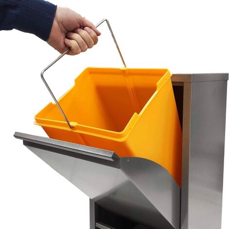 Cubo De Basura Eco Mas - 10 Litros De Capacidad, Color Negro, Ideal Para Cocina O Oficina