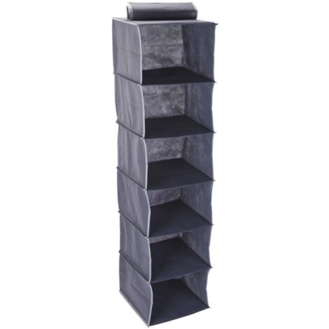 Organizador Colgante Para Armario - 2 Piezas, 6 Compartimentos Cada Uno, Malla De Poliéster Blanco